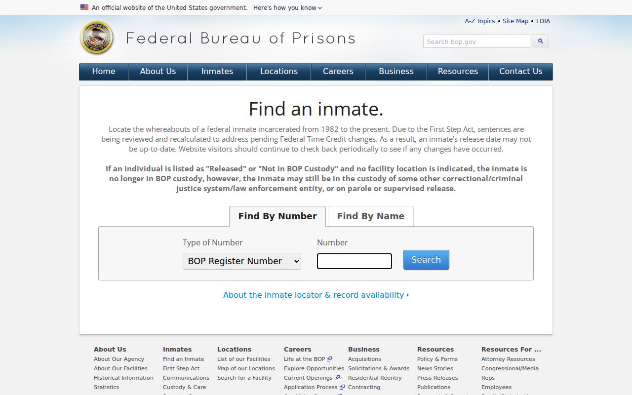 San Saba County criminal history federal inmate locator